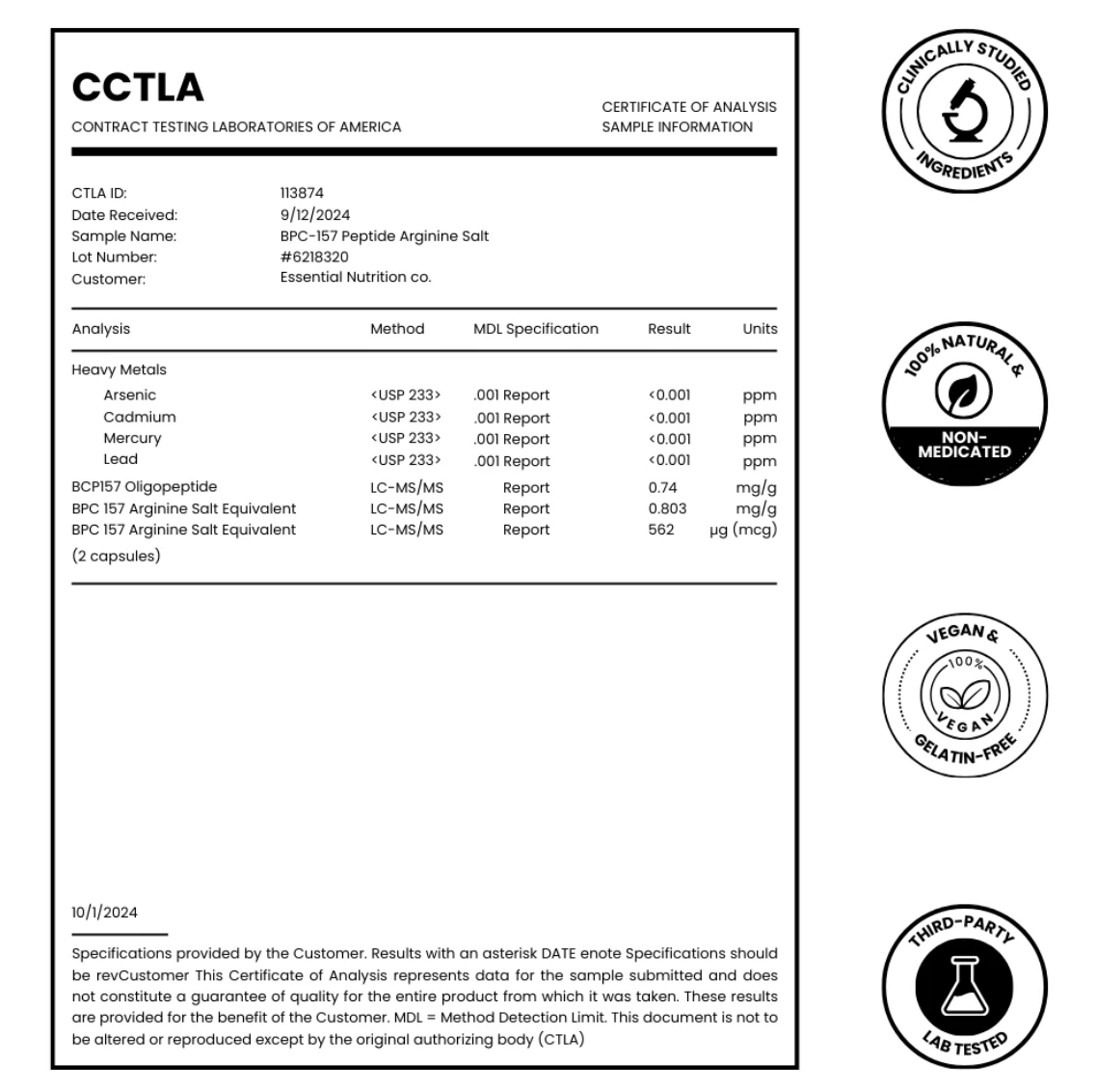 Vytal's Clinical BPC-157