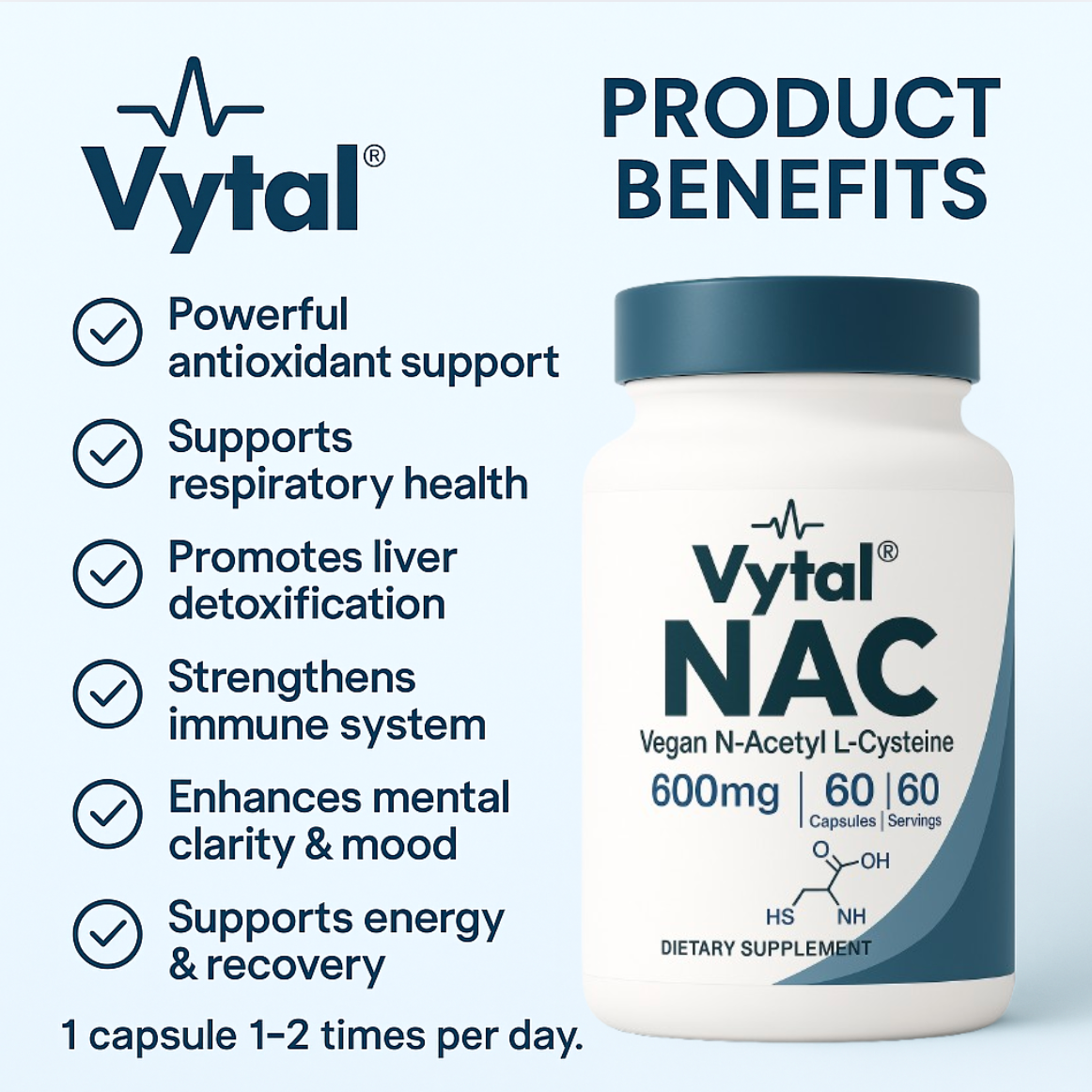 Vytal's NAC N Acetyl L Cysteine